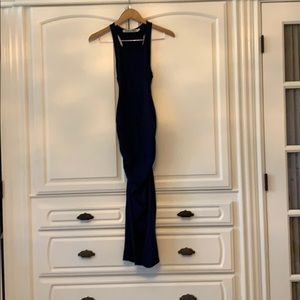 Midi racer back ruched dress